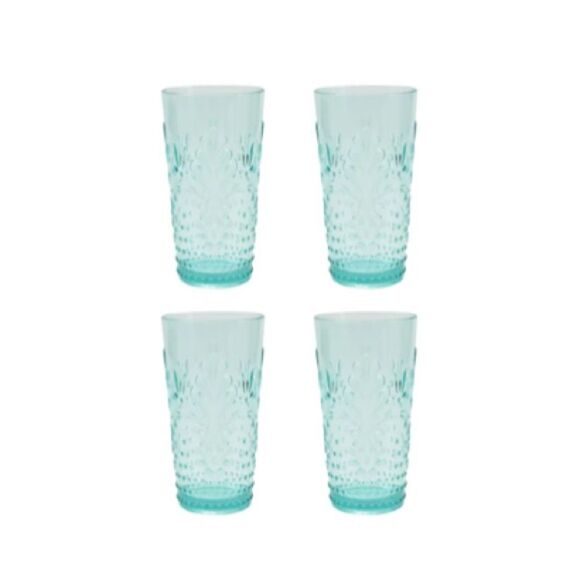 🦋 New Pioneer Woman Sunny Days Tumbler, Teal, Set of 4 - Picture 3 of 10